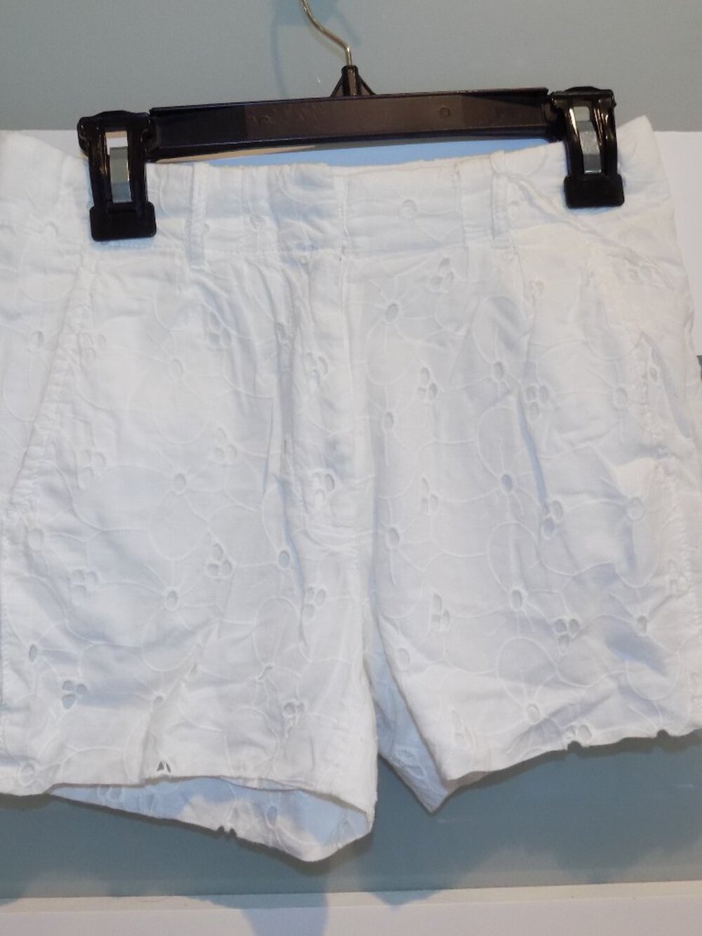 CrewCuts White Floral Eyelet Lined Shorts W/Pockets Size 8 Girl's